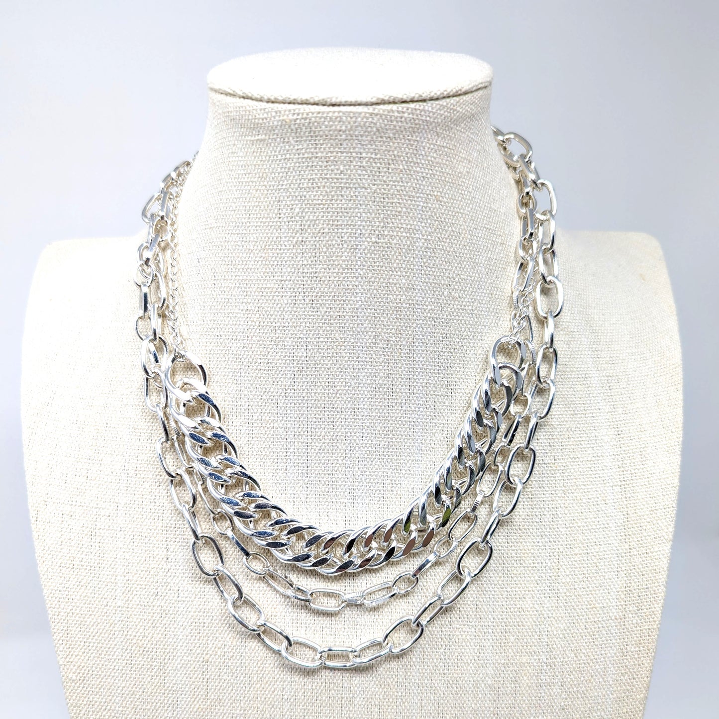 Layered Silver Necklace