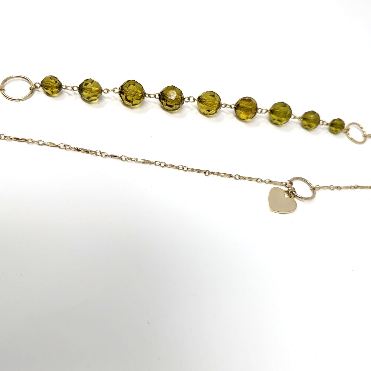 Long Green Crystal Necklace