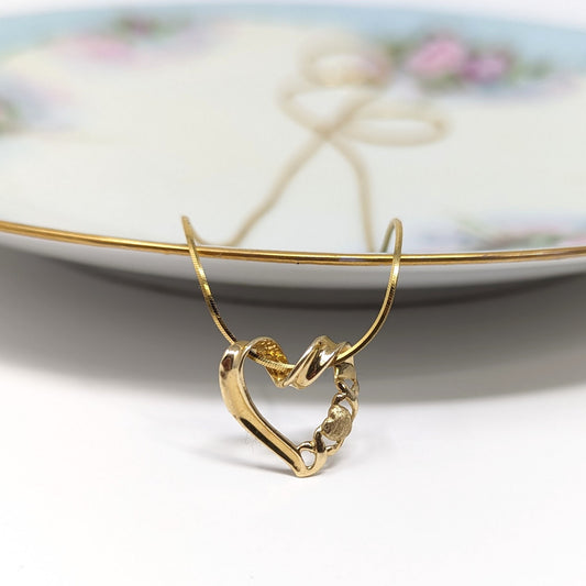 14k Italy VIOR Heart Necklace