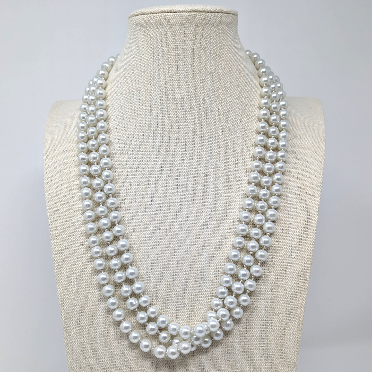 Vintage 76" Glass Pearls