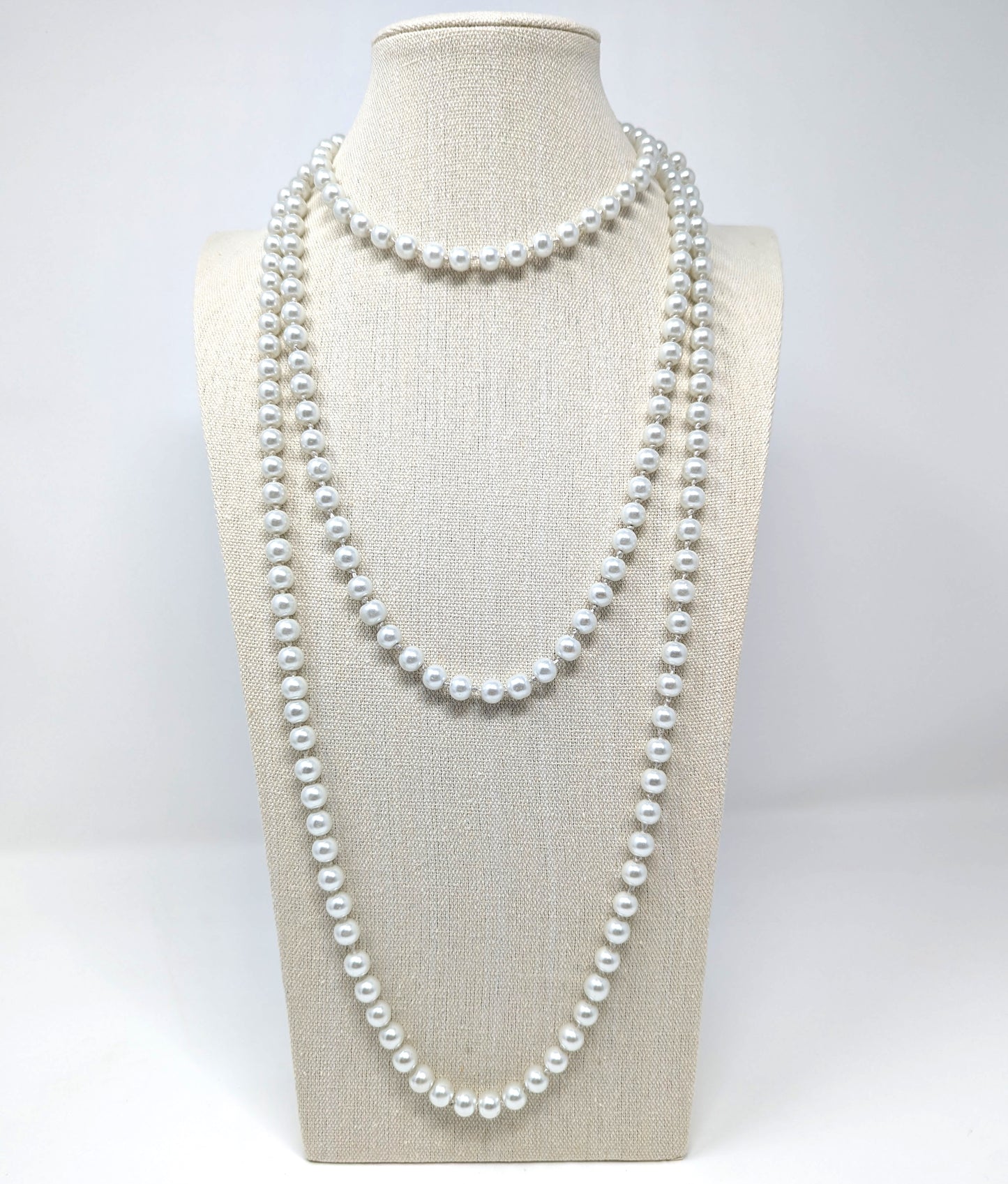 Vintage 76" Glass Pearls