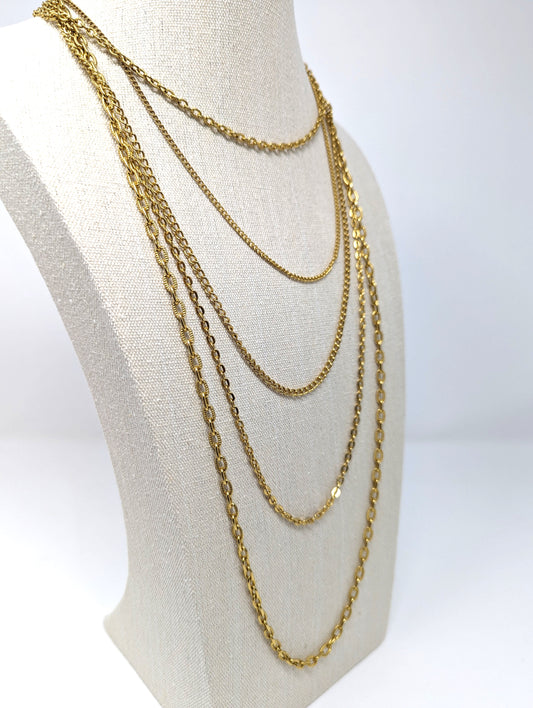 Layered Gold Convertible Necklace