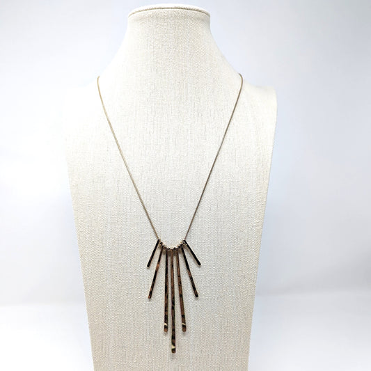 Long Gold Spike Necklace