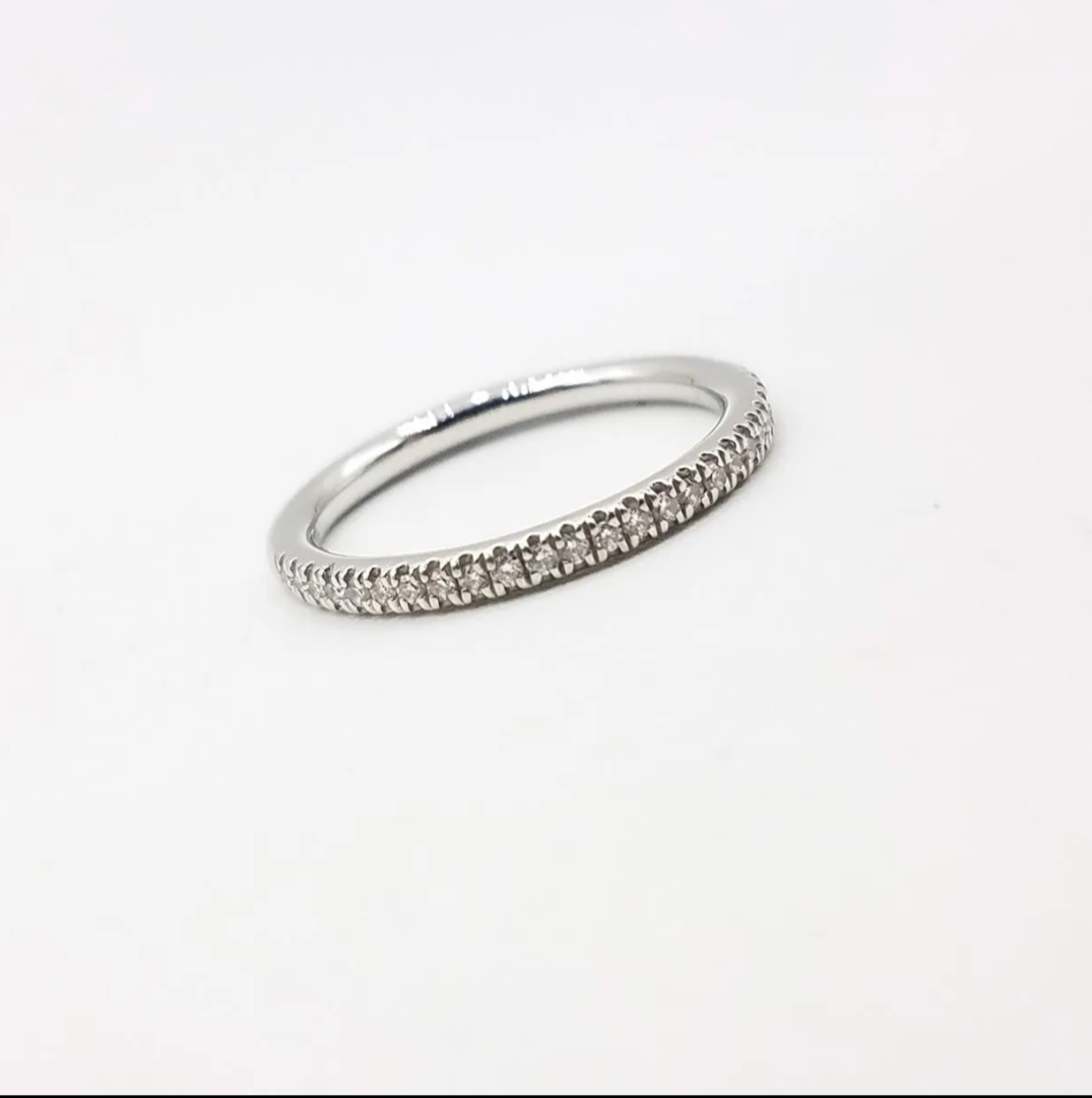 Platinum Diamond Micrpave Ring